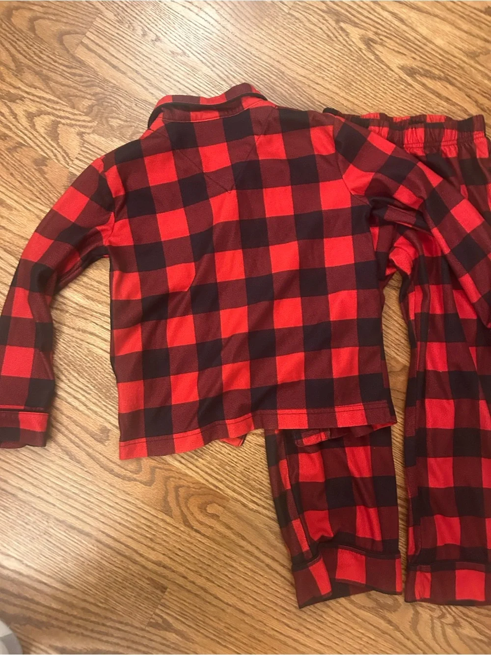 Boys Cat & Jack Red and Black Plaid Two-Piece Pajama Set
